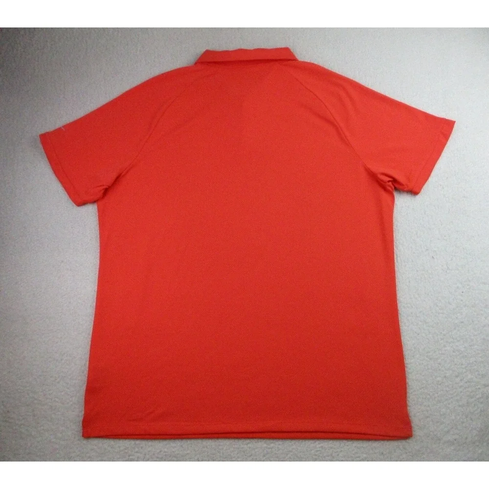 Nike Zonal Cooling Polo Shirt Mens XL Orange Short Sleeve Mesh Golf‎ Performance